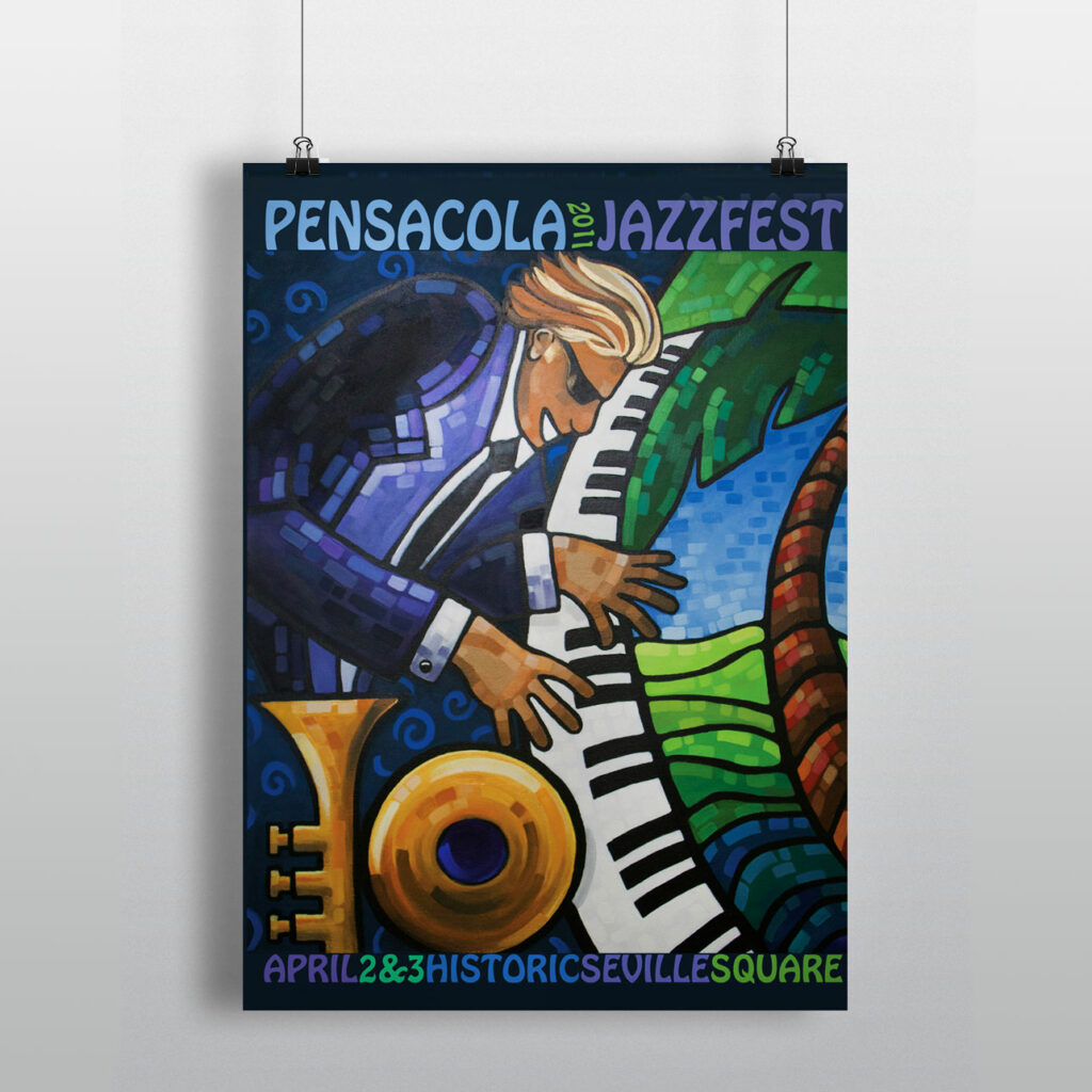 Poster for Pensacola Jazz Fest in 2011.