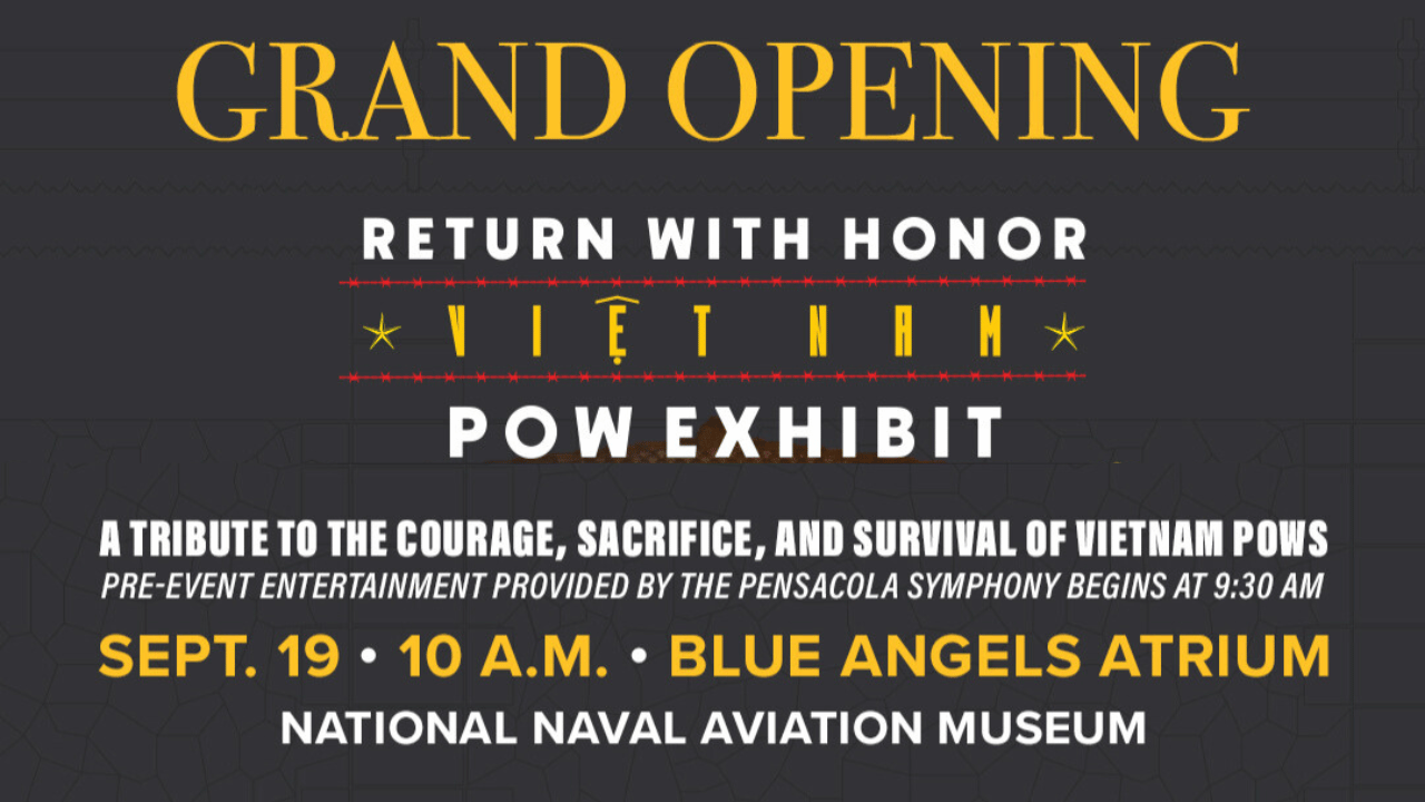 Grand opening information for the Vietnam POW exhibit at NNAM